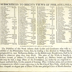Printed four column list of names and addresses