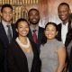 2017 Mellon Scholars. Back left to right: Andrew Aldridge, Nafeece Beeks, and Amos Tarley. Front left to right: Ashley Council, Camara Brown, Lucero Smith, and Abi Bernard