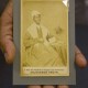 Jasmine Smith, LCP African American history subject specialist, holds a rare trading card type photo of abolitionist speaker Sojourner Truth.
