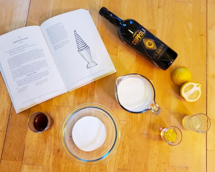 Ingredients for whipped syllabub