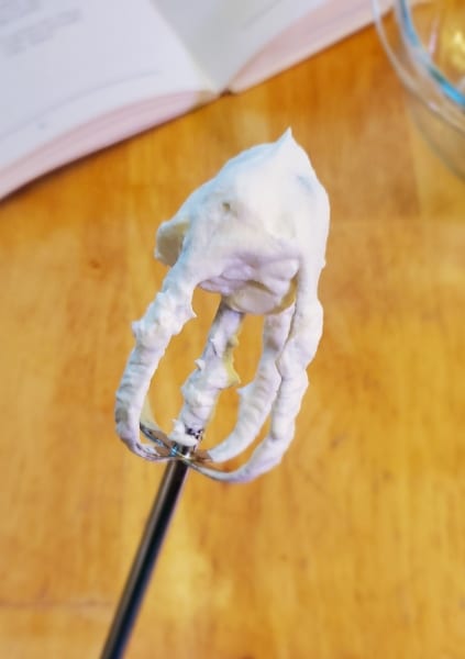 Cream, beaten until stiff