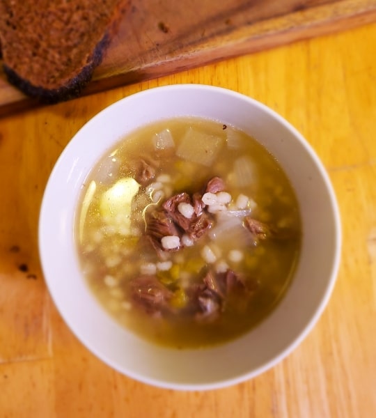 Good Meat Soup, served