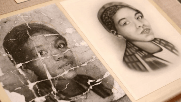 600×340 WHYY from negro pasts to afro futures A photo of an unidentified young African American woman is deeply creased as if it were folded and carried around by someone who valued it. It is part of an exhibit at the Library Company of Philadelphia called "Negro Pasts and Afro-futures." (Emma Lee/WHYY)
