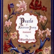 Flowers of different colors surrounding text with decorative border.