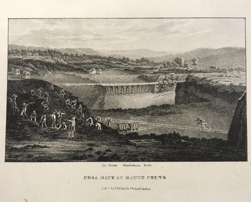 George Lehman, Coal Mine at Mauch Chunk(Philadelphia: C.G. Childs, ca.1837). Lithograph.