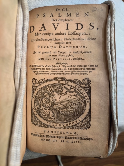 Title page from Elisabeth Sweerts’s 1657 Dutch Bible Title page from Elisabeth Sweerts’s 1657 Dutch Bible