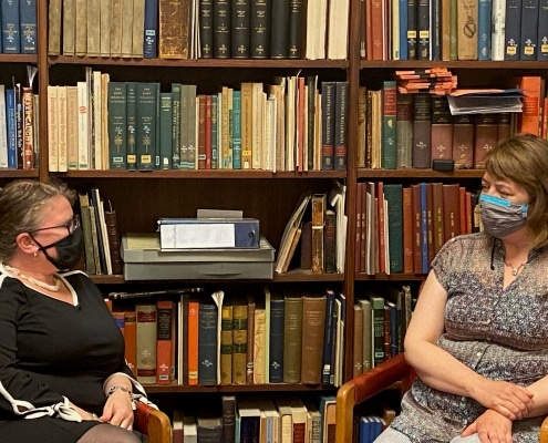Raechel Hammer, Chief Development Officer, interviews Emily Guthrie, the new Librarian at the Library Company