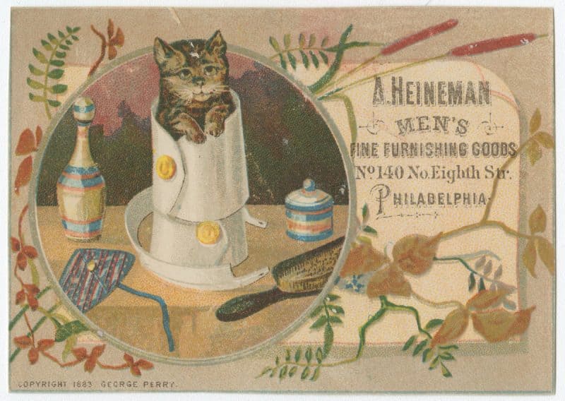Heineman-P-9651-9 A. Heinman Men's Furnishing Goods, No. 140 No. Eighth Str. Philadelphia. (Philadelphia, ca. 1883).