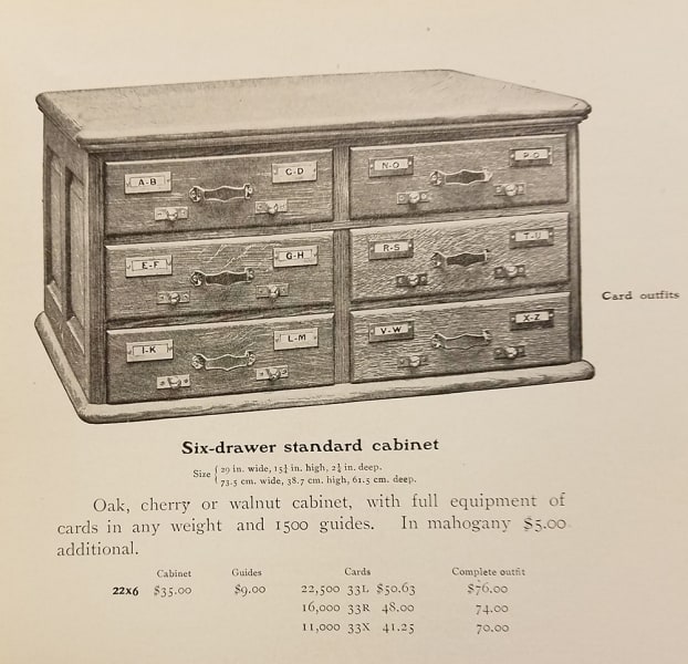 Library Bureau. Library Catalog: A Descriptive List with Prices (Boston, 1902).