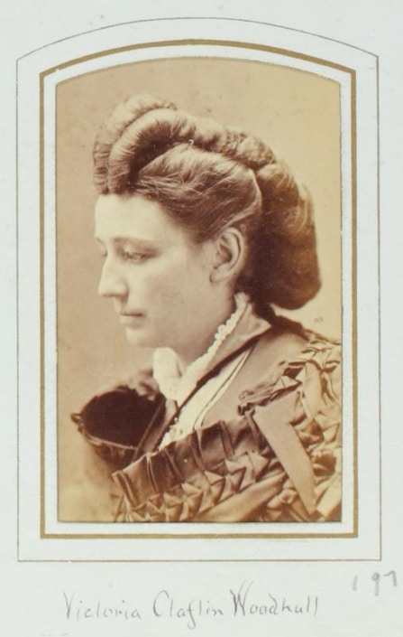 Carte-de-visite portrait of Victoria Woodhull. Carte-de-visite portrait of Victoria Woodhull.