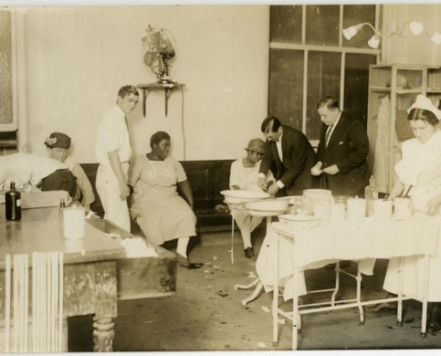 Photo-Illustrators, [Interior of a medical clinic], ca. 1930. Gelatin silver print.