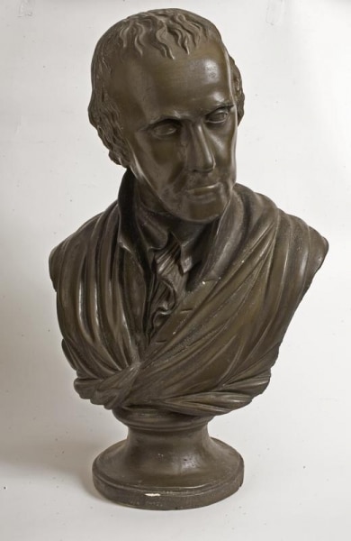 Plaster cast of William Rush's 1812 terracotta bust of Benjamin Rush.