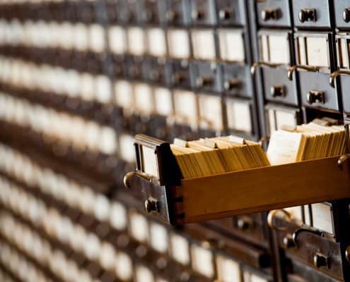 Card catalog in the William H. Scheide Reading Room.