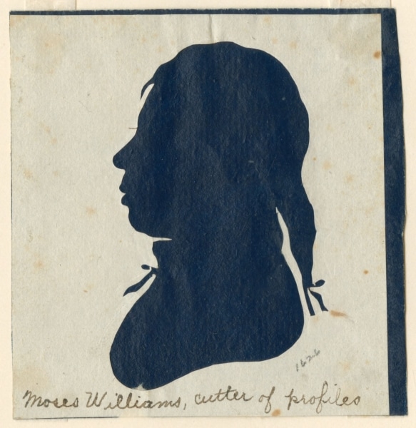 Moses Williams (or Raphaelle Peale), “Moses Williams, Cutter of Profiles,” ca. 1803. Silhouette.