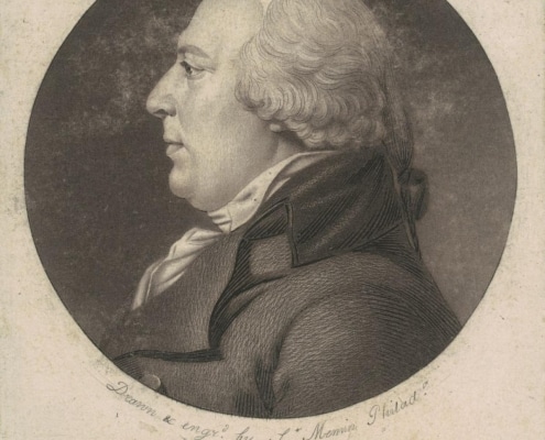 Print of side profile of Paul Busti