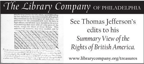 See Thomas Jefferson's edits to his Summary View of the Rights of British America.