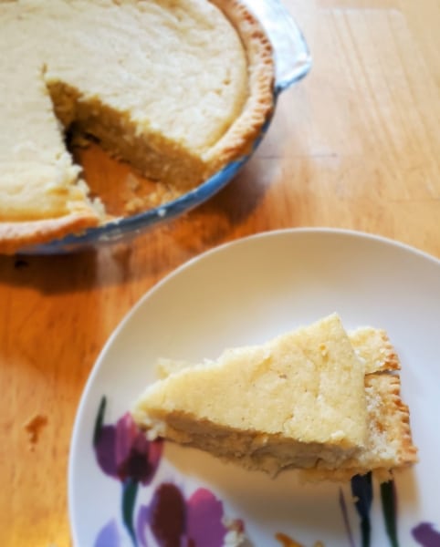 Serving a slice of the finished pie