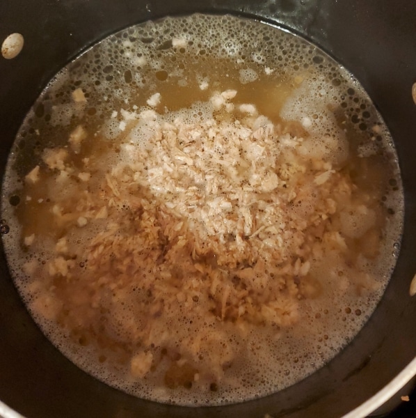 Pork, added to broth