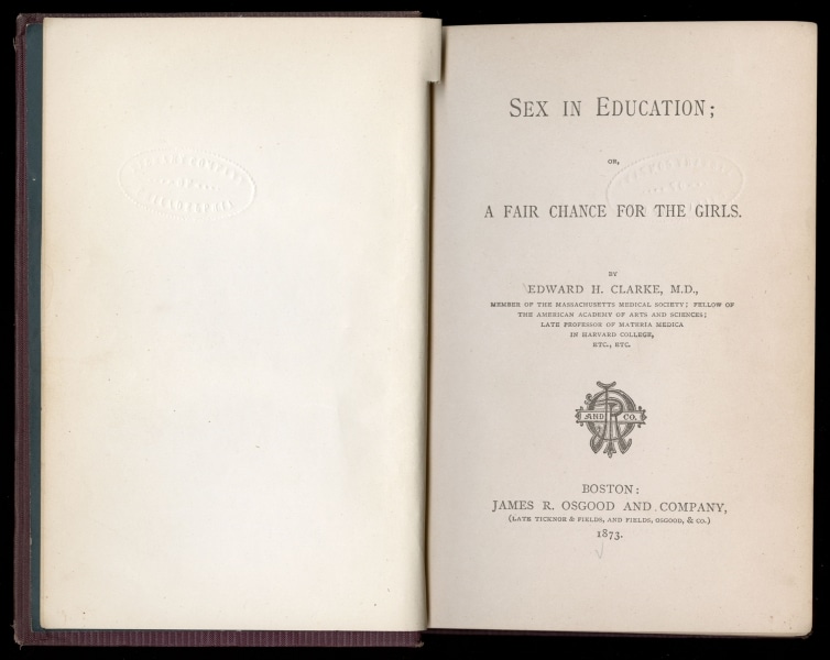 Title page from Sex in Education