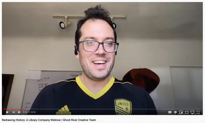 Lee Francis IV taking part in the symposium