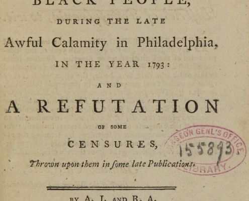Title page from A Narrative of the Proceedings of the Black People….