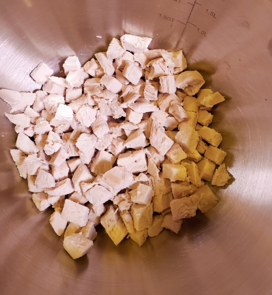 Diced chicken