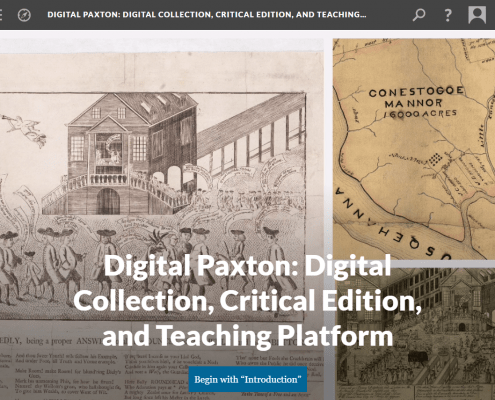 Digital Paxton home page screen shot.