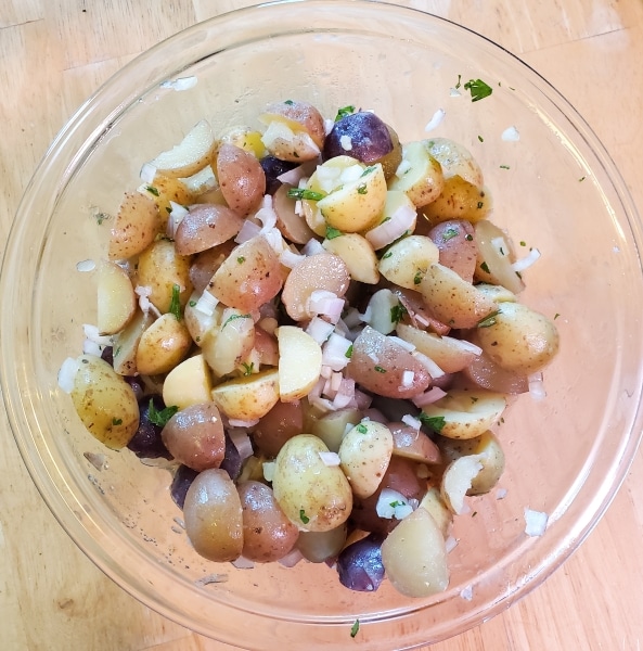 Potato salad, ready to serve