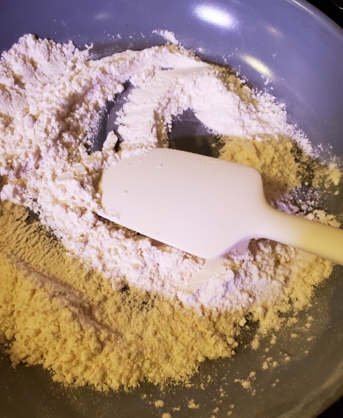 Heating the dry ingredients