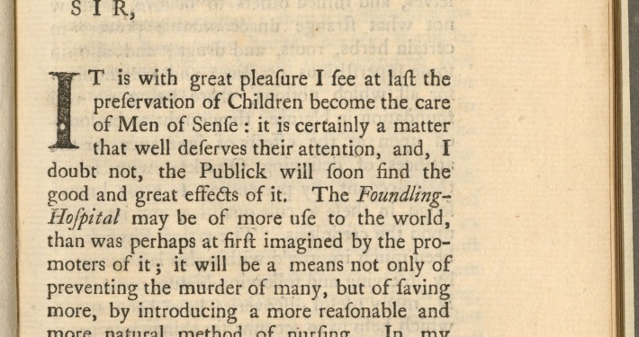 William Cadogan, An Essay upon Nursing (London, 1757). Cadogan 112225.D (Rosenberg).