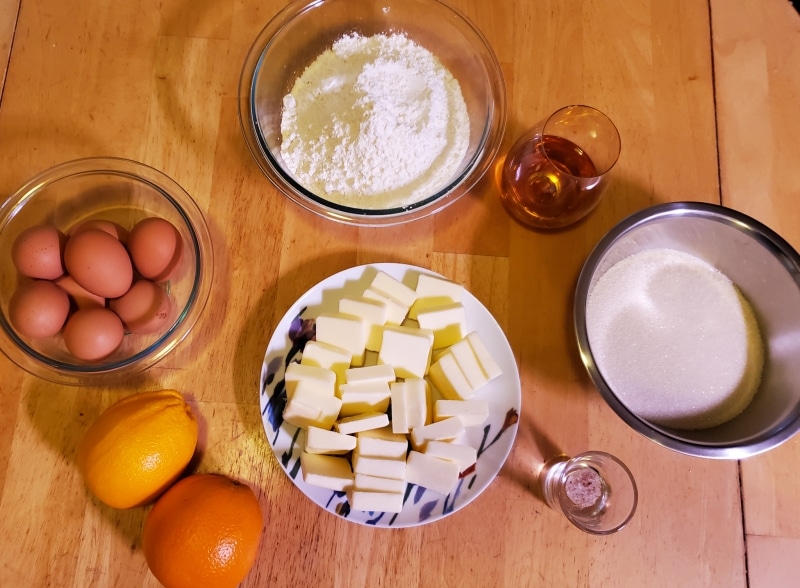 Ingredients for Francatelli’s Pound Cake