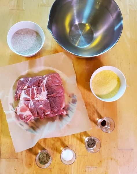 Ingredients for scrapple