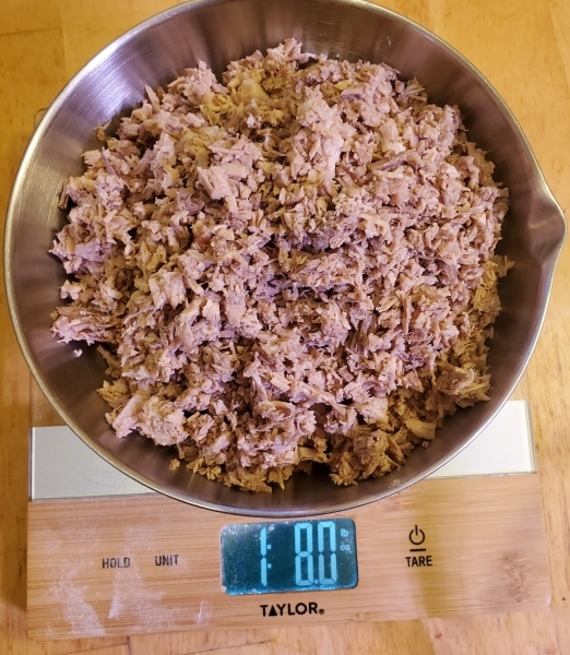 Weighing pork