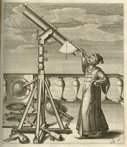 Caption: Plate in Johannes Hevelius, Johannis Hevelii Selenographia : Sive, Lunae Descriptio ... (Gedani: Autoris sumtibus, typis Hünefeldianis, 1647), opp. p. 40.