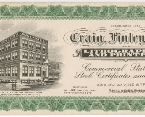 Craig, Finley & Co. Lithographers and Printers (Philadelphia: Craig, Finley & Co., ca. 1930). Photomechanical print.
