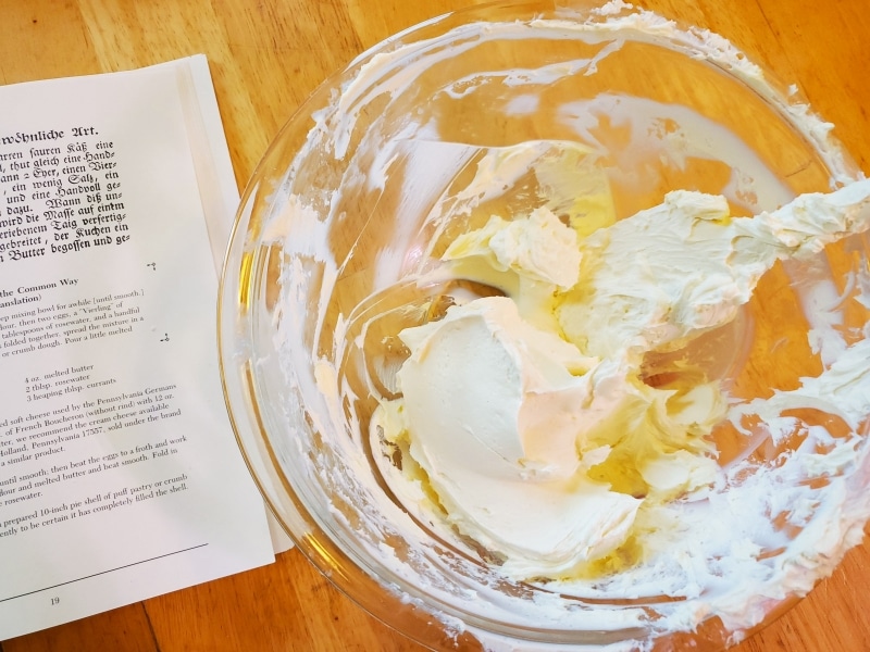 Combining and smoothing the two cheeses