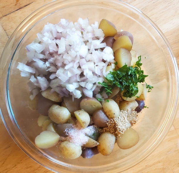 Ingredients ready to combine